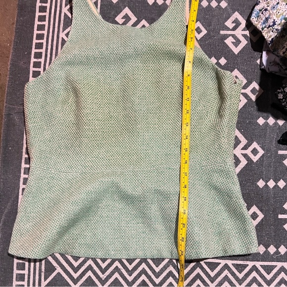 Banana Republic Elegant pep plum Green Sleeveless Top cotton linen blend 10 - Picture 8 of 11